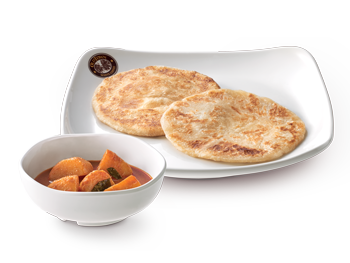 Potato Curry & Paratha<br /><span lang="zh">咖喱马铃薯&煎饼</span>