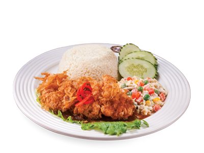 Spicy Chicken Chop Rice<br /><span lang="zh">香辣鸡扒饭</span>