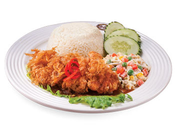Spicy Chicken Chop Rice<br /><span lang="zh">香辣鸡扒饭</span>