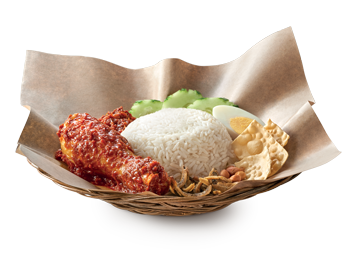OLDTOWN Nasi Lemak<br />Ayam Masak Merah<br /><span lang="zh">舊街場香辣红番茄鸡椰浆饭</span>