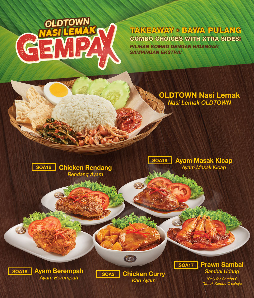 Nasi Lemak Gempax Oldtown White Coffee