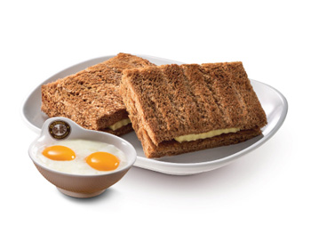 Kaya & Butter Toast (Single) + Soft Boiled Omega Eggs加央牛油烤面包（单）+生熟蛋