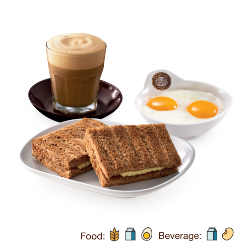 VS23 Kaya Butter Toast (Single) + Soft Boiled Omega Eggs