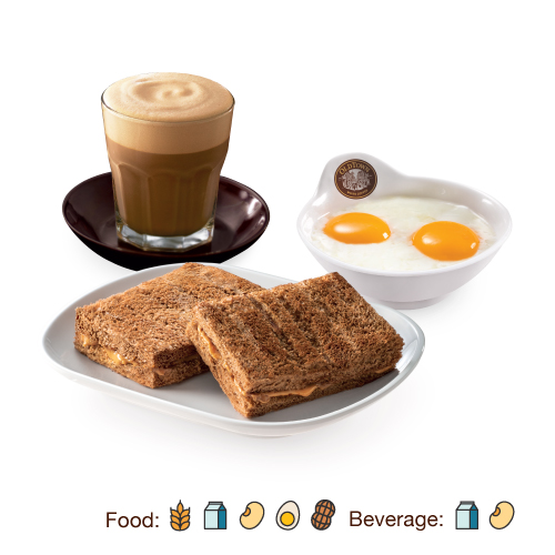 VS24 Peanut Butter Toast (Single) + Soft Boiled Omega Eggs