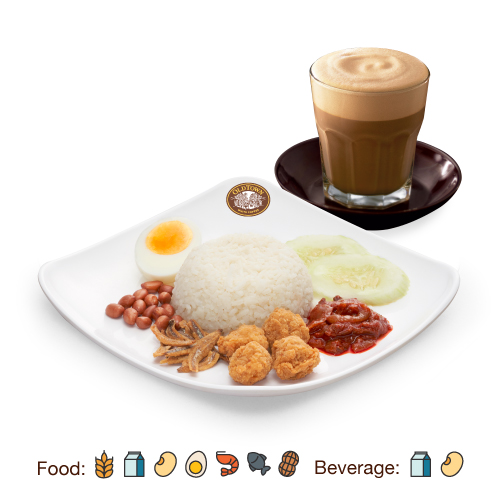 VS33 Nasi Lemak Bungkus with Chick'n Popcorn Bites